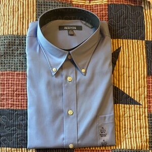 Kenneth Cole Reaction Men's Light Blue Dress Shirt Size 17-17 1/2  36-37